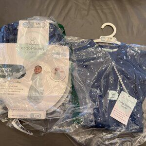 organic cotton baby swaddle and pajama bundle